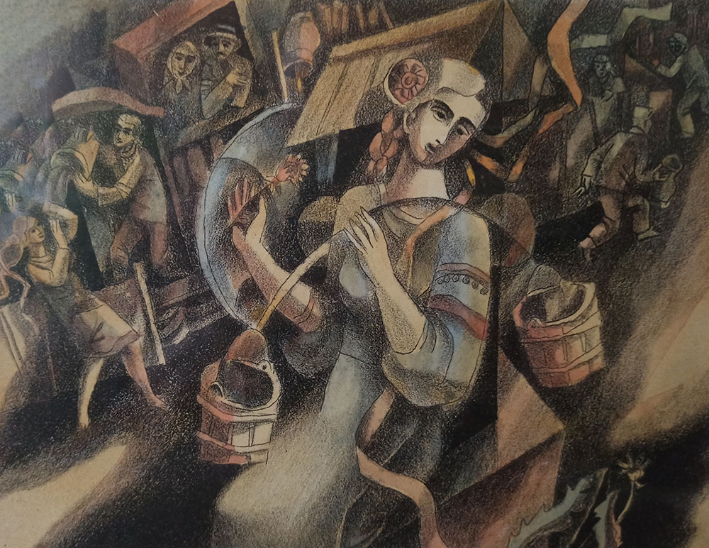 Я. Нечай. «Весняні свята». 1987. Літографія